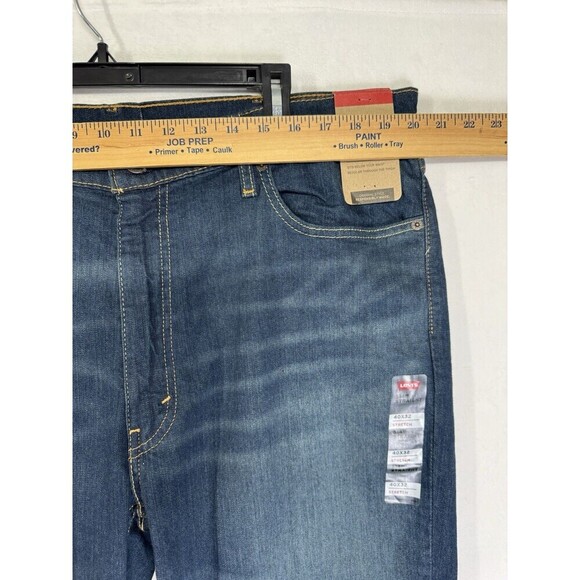 Levis 514 Jeans Mens 40x32 Blue Straight Leg Denim Cotton Blend Stretch NEW - Picture 8 of 10